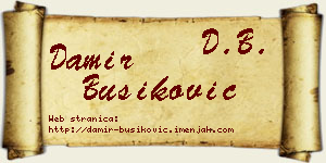 Damir Bušiković vizit kartica